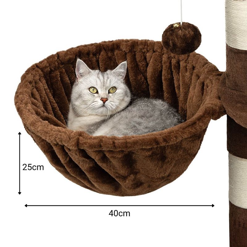lionto hamac en peluche douce pour arbre à chat avec cadre métallique