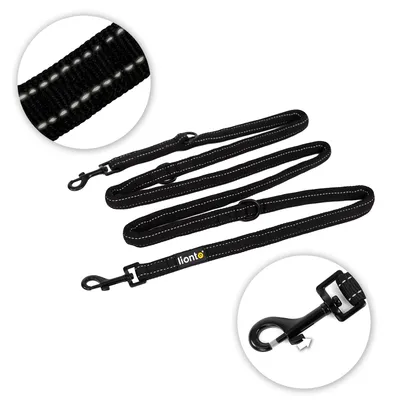 lionto Multifunktionsleine reflektierend mit 2 Drehkarabinern lionto Multifunktionsleine reflektierend mit 2 Drehkarabinern