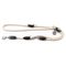 lionto laisse multifonction réglable pour chiens, nylon robuste & inox 200 cm beige