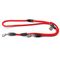 lionto laisse multifonction réglable pour chiens, nylon robuste & inox 200 cm rouge