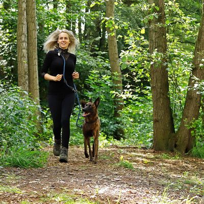 lionto Multifunktions-Hundeleine verstellbar aus robustem Nylon & Edelstahl