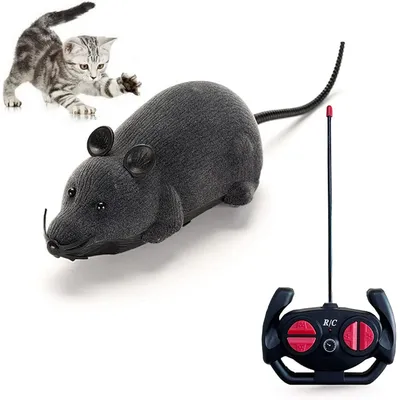 UAMLY Jouet pour chat en forme de fausse souris télécommandée
