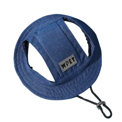 FurryFusion Sonnenhut aus Jeansstoff für Hunde