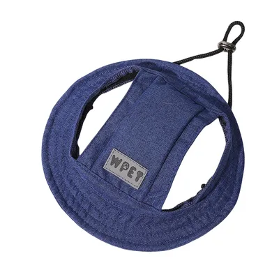 FurryFusion Sonnenhut aus Jeansstoff für Hunde