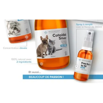Institut Katharos Argent Colloïdal - Nettoyant oreilles pour chien & chat