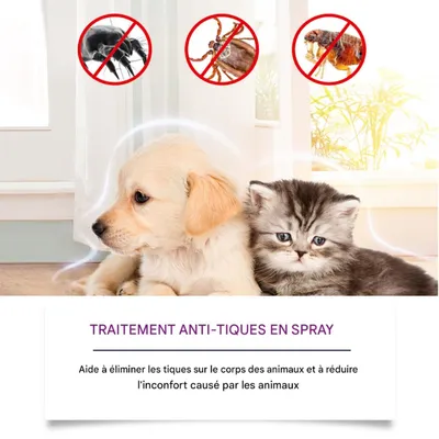 FurryFusion Spray antiparasitaire pour animaux de compagnie 100ml