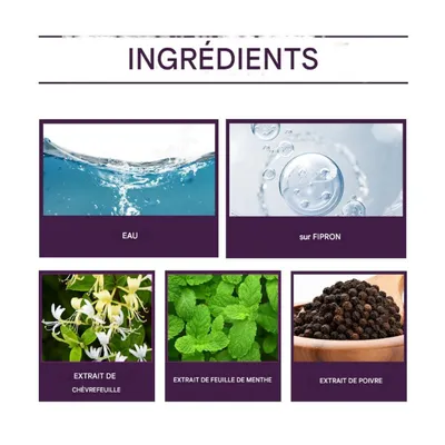 FurryFusion Spray antiparasitaire pour animaux de compagnie 100ml