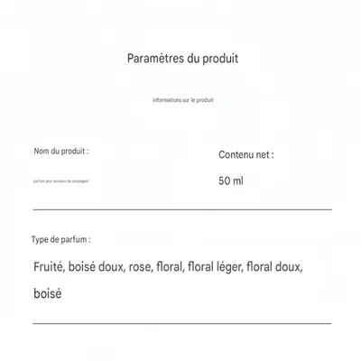 FurryFusion Eau de toilette pour animaux de compagnie, 50 ml