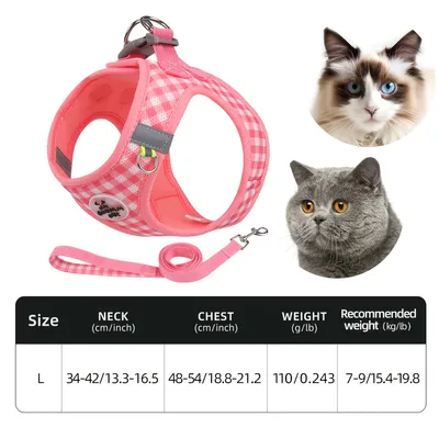 UAMLY Ensemble Harnais et Laisse pour Chat Anti-Traction