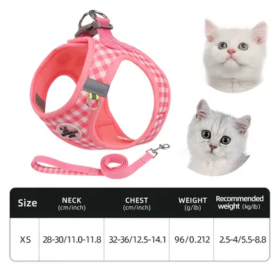 UAMLY Ensemble Harnais et Laisse pour Chat Anti-Traction
