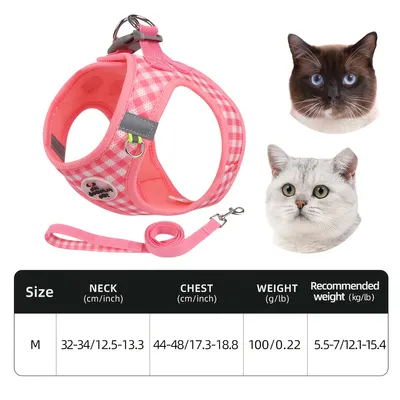 UAMLY Ensemble Harnais et Laisse pour Chat Anti-Traction