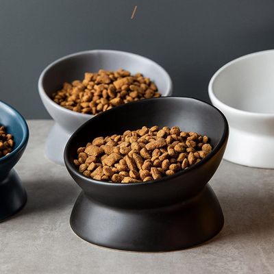 UAMLY Erhöhter und geneigter Keramik-Katzennapf