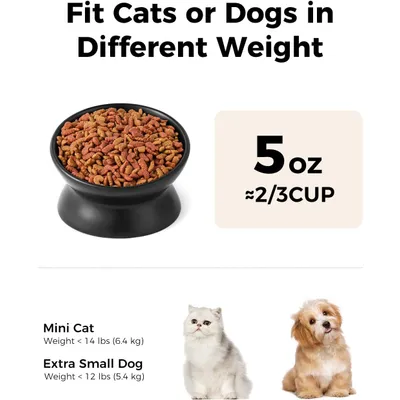 UAMLY Gamelle surélevée et inclinée en céramique pour chat