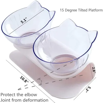 UAMLY Bols de Nourriture Nourriture pour Chat inclinables à 15 °