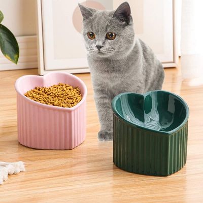 UAMLY Gamelle Chat Surélevée et Inclinée