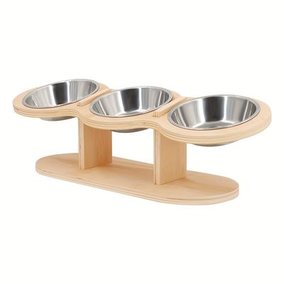 UAMLY Erhöhte Katzennäpfe – 3 Edelstahlnäpfe
