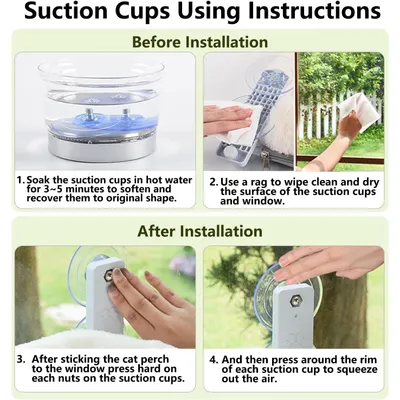 UAMLY Perchoir de fenêtre sans fil pour chat