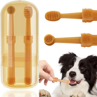 UAMLY Cepillo de dientes de limpieza para gatos y perros