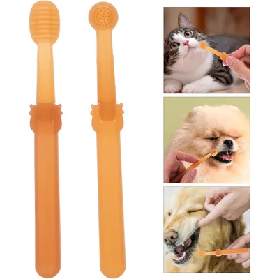 UAMLY Brosse à dents nettoyante pour chat et chien