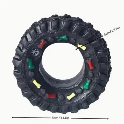 FurryFusion Jouet pour chien en forme de pneu