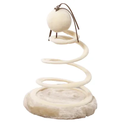 FurryFusion Jouet pour chat en peluche à ressort souris