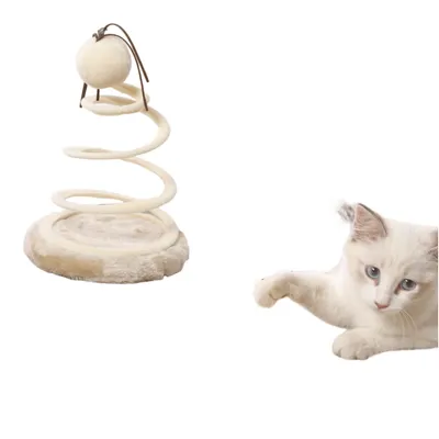 FurryFusion Jouet pour chat en peluche à ressort souris