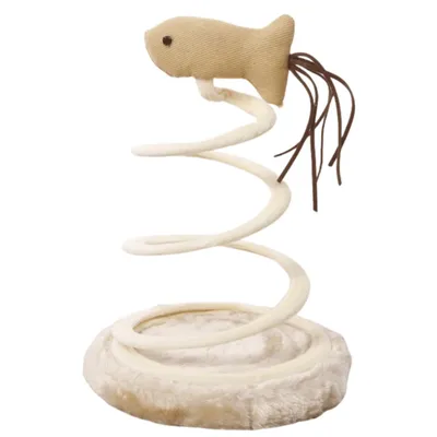 FurryFusion Jouet pour chat en peluche à ressort souris