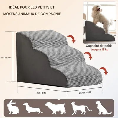 FurryFusion Escalier pour Chien Chat à 3 Marches