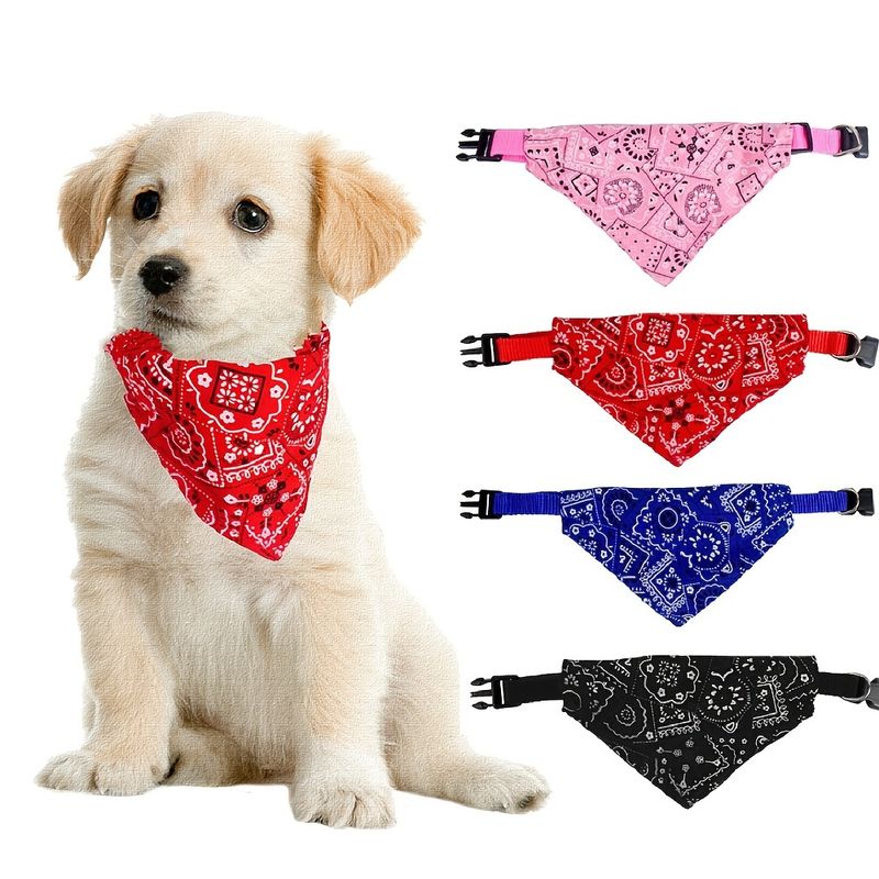 UAMLY 4-teiliges Hunde-Bandana-Set