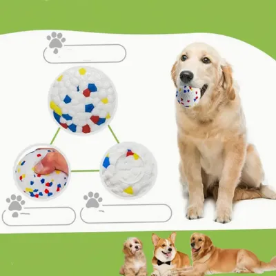 FurryFusion Jouet en caoutchouc pour chien, boule interactive