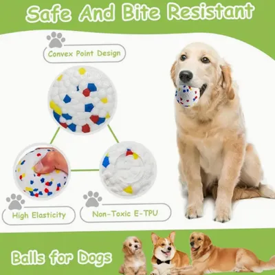 FurryFusion Jouet en caoutchouc pour chien, boule interactive