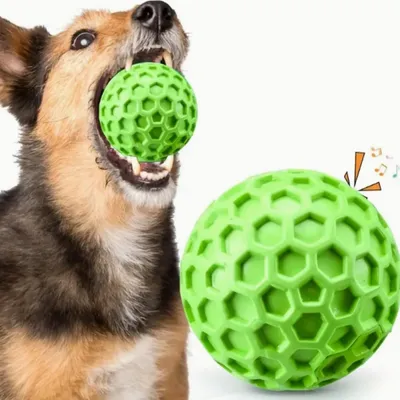 FurryFusion Ballon bruissant pour chien en caoutchouc résistant FurryFusion Ballon bruissant pour chien en caoutchouc résistant