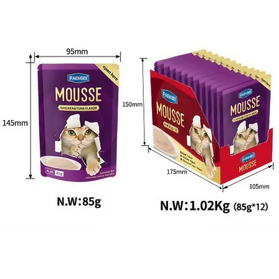 FurryFusion Nourriture humide au poulet pour chat 12 x 85 g