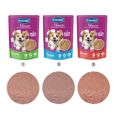 FurryFusion Alimento húmedo para perros con sabor a carne de res, 4 x 130 g