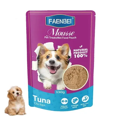 FurryFusion Nourriture humide pour chien au thon 4 x 130 g