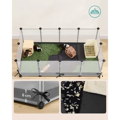 SONGMICS Enclos pour Animaux avec Plancher et Tapis Imperméable et Amovible