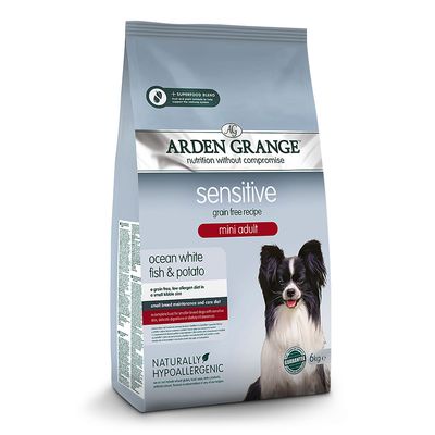 Arden Grange Mini Adulte Sensible – Poisson & Pommes de terre – 6 kg