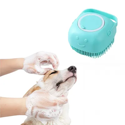 FurryFusion Brosse de bain en silicone pour chien et chat FurryFusion Brosse de bain en silicone pour chien et chat