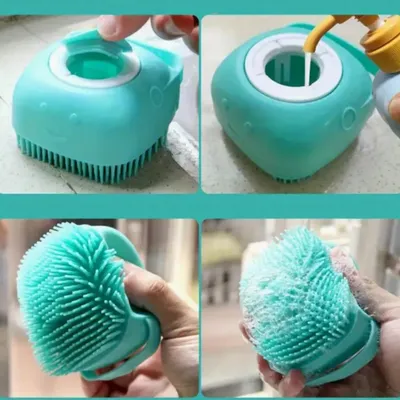 FurryFusion Brosse de bain en silicone pour chien et chat