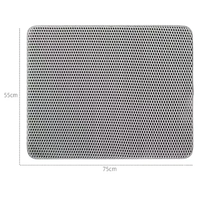 FurryFusion Tapis à litière pour chats en EVA double-couche