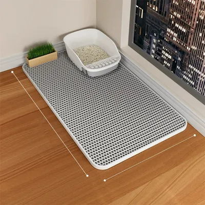 FurryFusion Tapis à litière pour chats en EVA double-couche FurryFusion Tapis à litière pour chats en EVA double-couche