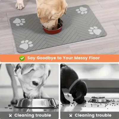 FurryFusion Tapis d'alimentation pour chien et chat rapide à sécher