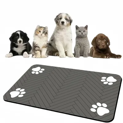 FurryFusion Tapis d'alimentation pour chien et chat rapide à sécher FurryFusion Tapis d'alimentation pour chien et chat rapide à sécher