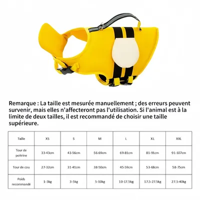 FurryFusion Gilet de sauvetage pour chien en forme d'abeille
