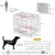 PawHut - cage d'intérieur pliable double porte pour chien - blanc