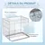 PawHut - cage d'intérieur pliable double porte pour chien - blanc