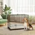 PawHut - cage d'intérieur pliante 2 portes coussin pour chien - noir