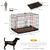 PawHut - cage d'intérieur pliante 2 portes coussin pour chien - noir