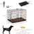 PawHut - cage d'intérieur pliante 2 portes coussin pour chien - noir
