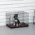 PawHut - cage d'intérieur pliante 2 portes coussin pour chien - noir
